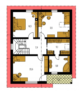 Plan de sol du premier étage - PREMIER 193